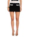 Retroféte Katanna Contrast Border Knit Mini Skirt In Black
