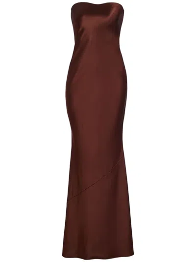 Retroféte Keaton Silk Dress In Earth