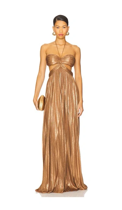 Retroféte Keira Dress In Brown