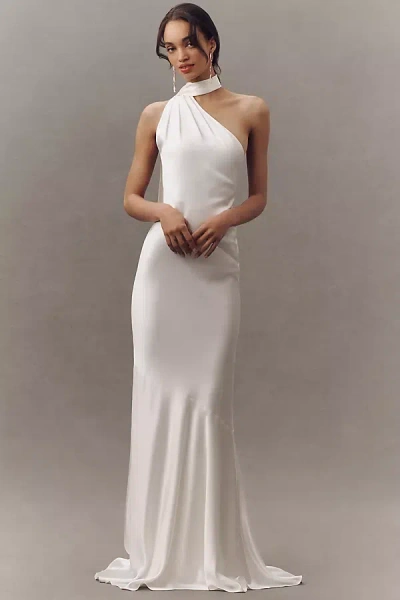 Retroféte Kelsa Satin Maxi Dress In White