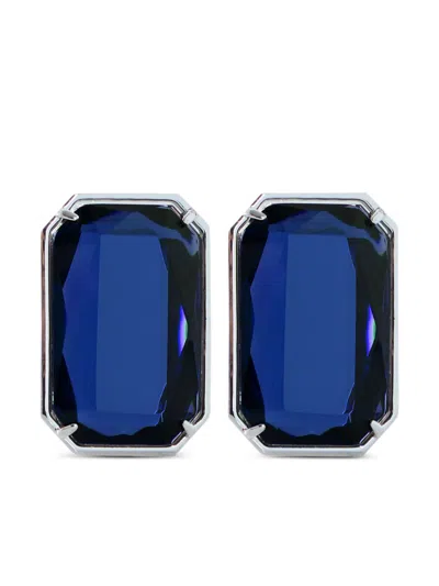 Retroféte Kelsey Gemstone Earrings In Silver