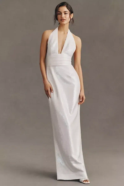 Retroféte Kelsi Sequin Maxi Dress In White