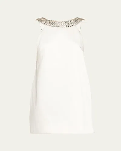 Retroféte Kenai Crystal Embellished Mini Dress In White