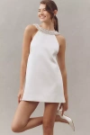 Retroféte Kenai Embellished Shift Mini Dress In White
