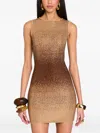 Retroféte Kenda Embellished Mini Dress In Brown