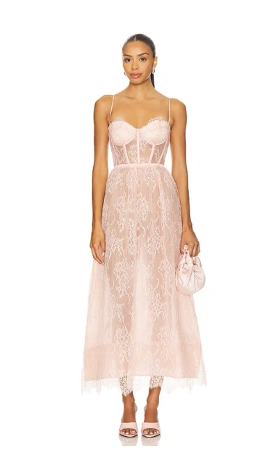 Retroféte Kendy Lace Dress In Pink