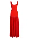 Retroféte Kennedi Knit Drop-waist Dress In Red