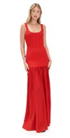 Retroféte Kennedi Knit Drop-waist Dress In Metallic Geranium
