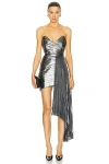 Retroféte Kenzie Dress In Grey In Gunmetal