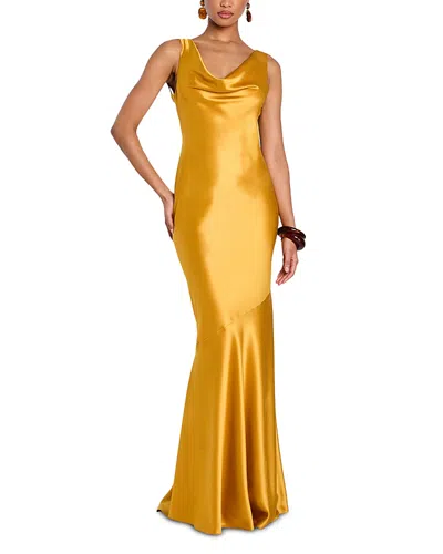 Retroféte Keryn Dress In Gold