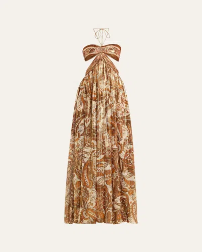 Retroféte Kimmy Dress Terracotta Paisley