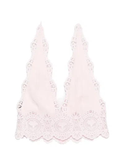 Retroféte Kismet Lace-trim Top In Pink