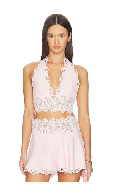 Retroféte Kismet Top In Pink