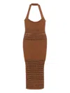 Retroféte Knitted Mini Dess In Brown