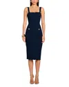 Retroféte Kniz Fitted Midi Dress In Black