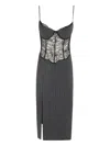 Retroféte Kora Midi Dress In Gray