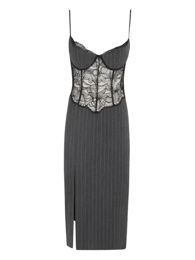 Retroféte Kora Midi Dress In Gray