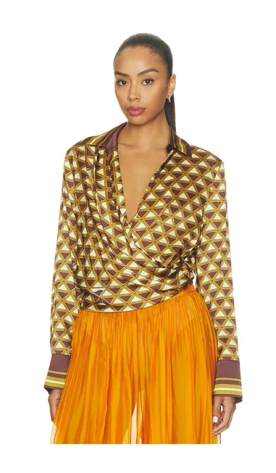 Retroféte Kourt Blouse In Orange