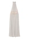 Retroféte Kreeli Embellished Halterneck Dress In Gray