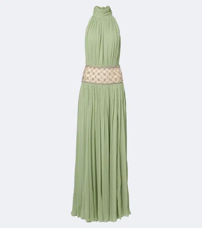 Retroféte Retrofête Kreeli Embellished Maxi Dress In Green