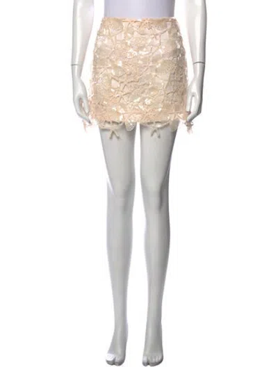 Pre-owned Retroféte Lace Pattern Mini Skirt In Pink