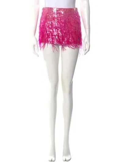 Pre-owned Retroféte Lace Pattern Mini Skirt W/ Tags In Pink