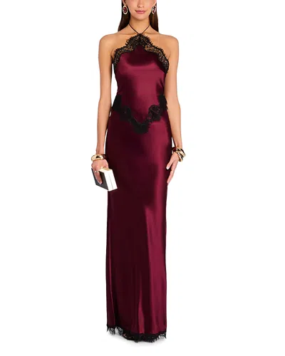 RETROFÉTE LACE TRIM HALTER DRESS