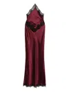 Retroféte Lace-trim Maxi Dress In Red