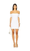 Retroféte Laighton Off-shoulder Mini Dress In Animal Print