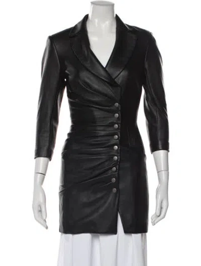 Pre-owned Retroféte Lamb Leather Evening Jacket In Black