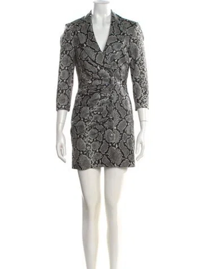 Pre-owned Retroféte Lamb Leather Mini Dress In Multi