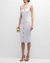 Retroféte Laney Dress In White/gold