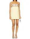 Retroféte Lark Embroidered Dress In Yuzu In Neutral