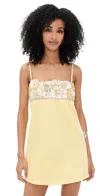 Retroféte Lark Embroidered Dress In Yuzu In Yuzu