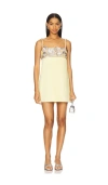 Retroféte Lark Embroidered Dress In Yuzu In Yuzu