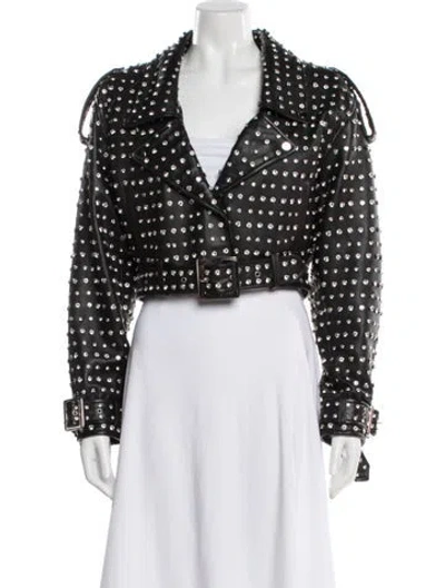Pre-owned Retroféte Leather Biker Jacket In Black