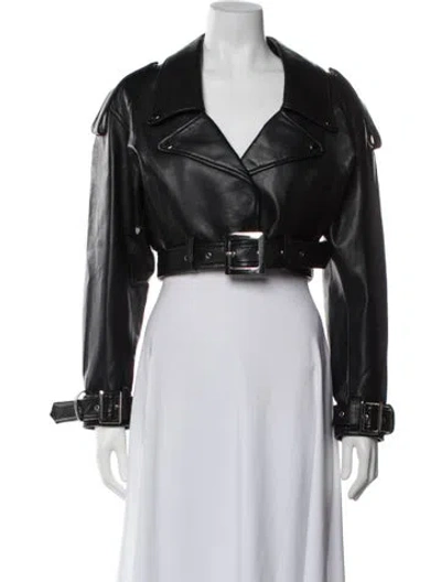 Pre-owned Retroféte Leather Biker Jacket In Black