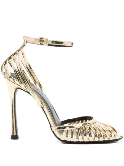 Retroféte Leather Caged Ankle-strap Sandals