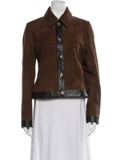 Pre-owned Retroféte Leather Jacket In Brown