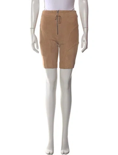 Pre-owned Retroféte Leather Knee-length Shorts In Neutral