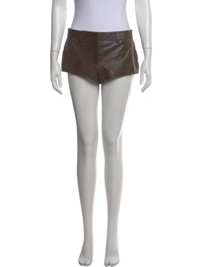Pre-owned Retroféte Leather Mini Shorts In Black
