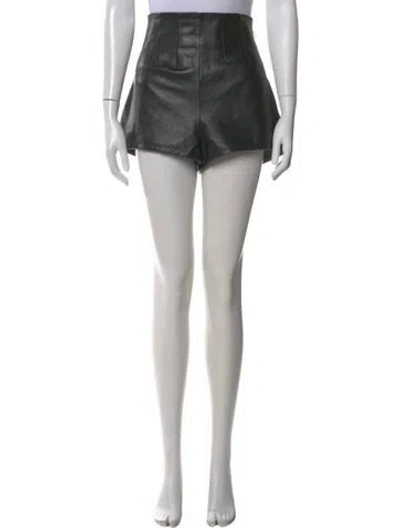 Pre-owned Retroféte Leather Mini Shorts In Blue
