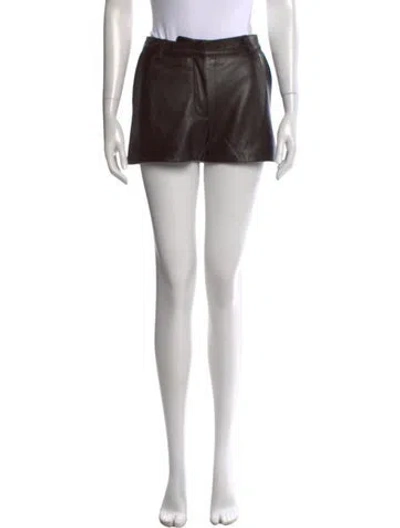 Pre-owned Retroféte Leather Mini Shorts W/ Tags In Pink