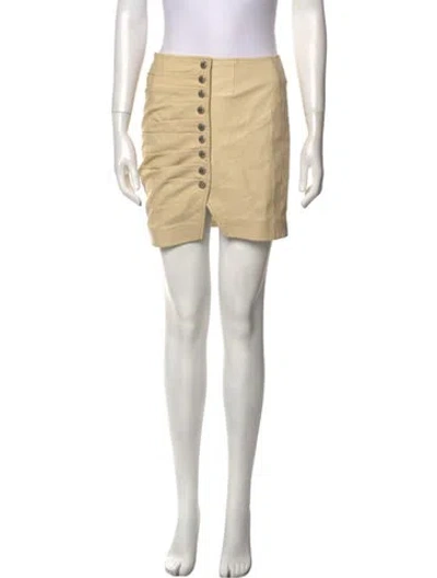 Pre-owned Retroféte Leather Mini Skirt In Neutral