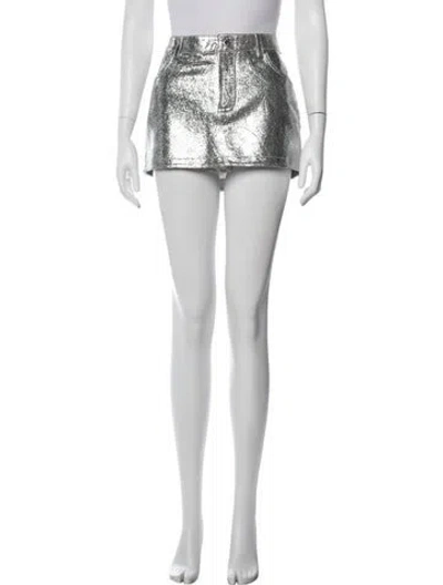 Pre-owned Retroféte Leather Mini Skirt W/ Tags In Black