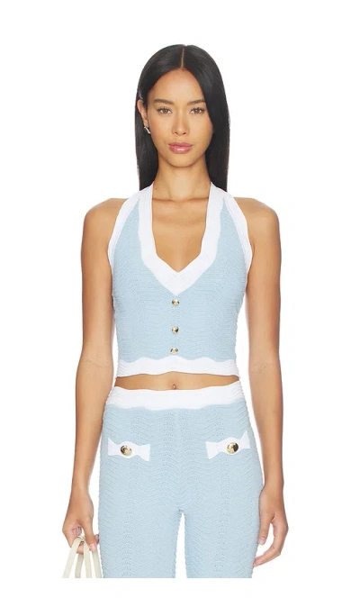 Retroféte Leena Top In Blue