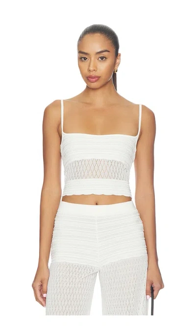 Retroféte Lesli Top In White