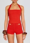 Retroféte Leslie Knit Top In Red