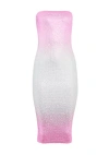 Retroféte Laina Embellished Dress In Pink Silver Ombre