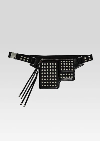 Retroféte Liana Leather Belt Bag In Black